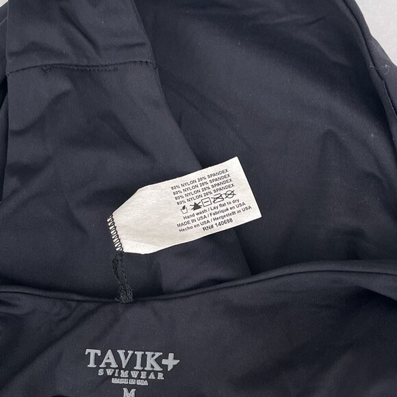 Tavik Swimwear Black One-Piece Swimsuit Scoop Neck Cutout Adjustable Straps M - Picture 6 of 10